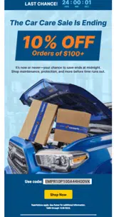 Carparts JC Whitney coupon verification screenshot