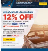 Carparts JC Whitney coupon verification screenshot