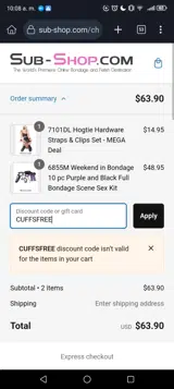 Sub-Shop.com coupon verification screenshot