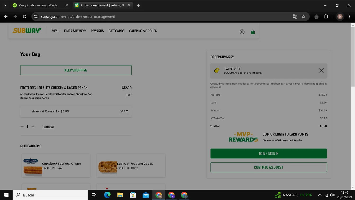 Subway Promo Codes 20 Off September 2024
