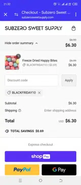 BLACKFRIDAY10 coupon verification screenshot
