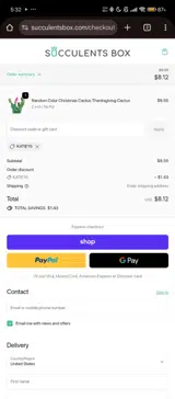 KATIE15 coupon verification screenshot
