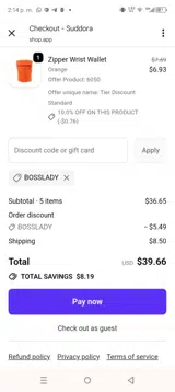 Suddora.com coupon verification screenshot