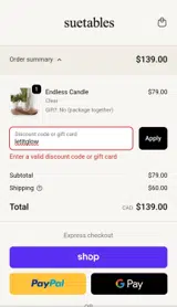 letitglow coupon verification screenshot