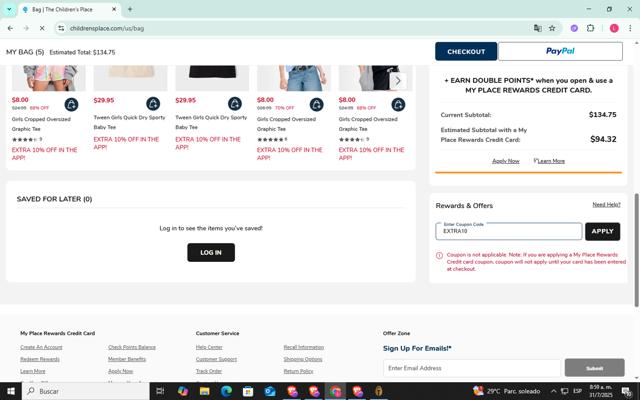 Sugar & Jade checkout page showing Sugar & Jade promo code box | Screenshot taken by SimplyCodes community member on Jul 31, 2025