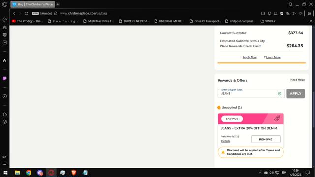 Sugar & Jade checkout page showing Sugar & Jade promo code box | Screenshot taken by SimplyCodes community member on Sep 4, 2025