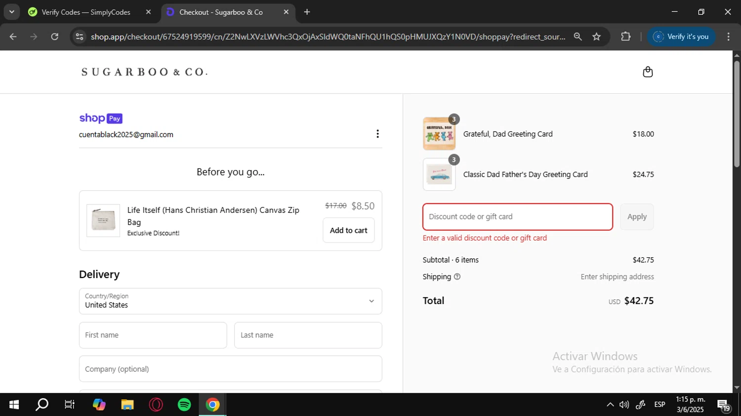 Sugarboo and Co discount code screenshot showing code text20 applied at Sugarboo and Co checkout page. Uploaded by SimplyCodes community member ELCELESTE on Jun 3, 2025
