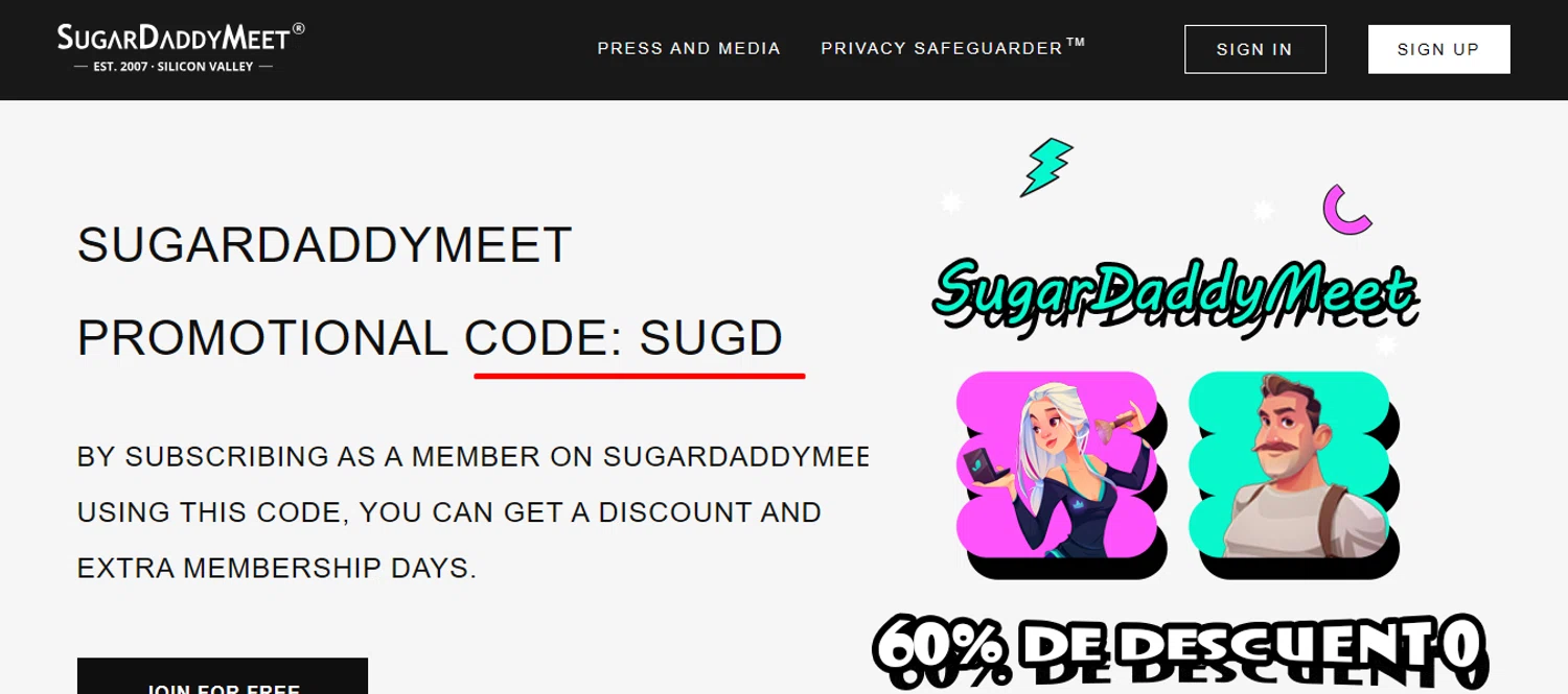 SugarDaddyMeet promo code screenshot showing code SUGD applied at SugarDaddyMeet checkout page. Uploaded by SimplyCodes community member SilverMakeup on Feb 16, 2026