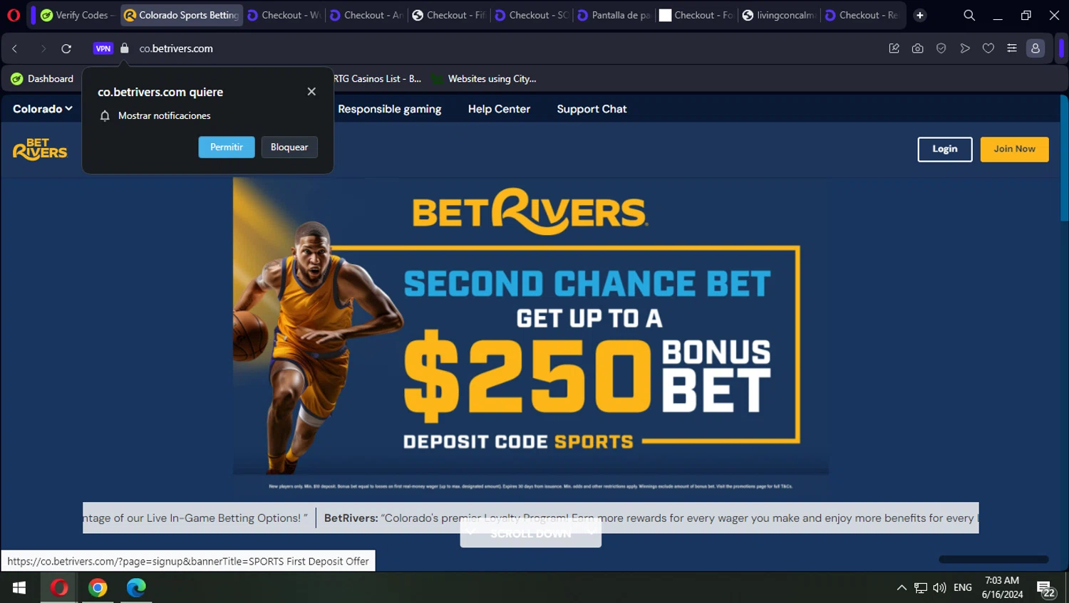 SugarHouse Casino checkout page showing SugarHouse Casino promo code box | Screenshot taken by SimplyCodes community member on Jun 16, 2024