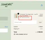 Tiered150 coupon verification screenshot