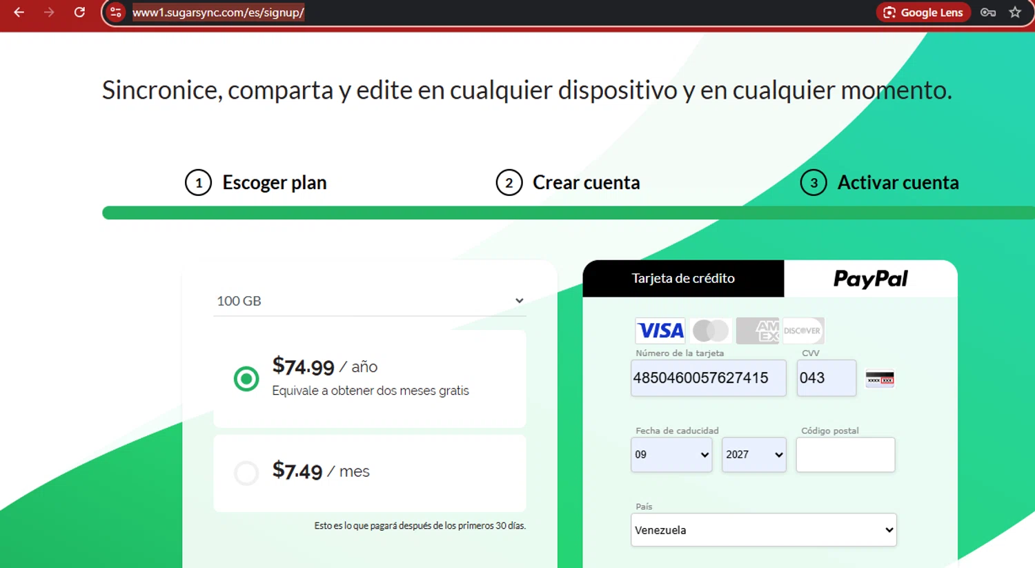 SugarSync promo code screenshot showing code e9rssks8 applied at SugarSync checkout page. Uploaded by SimplyCodes community member kimberlinmartinez on Aug 14, 2025
