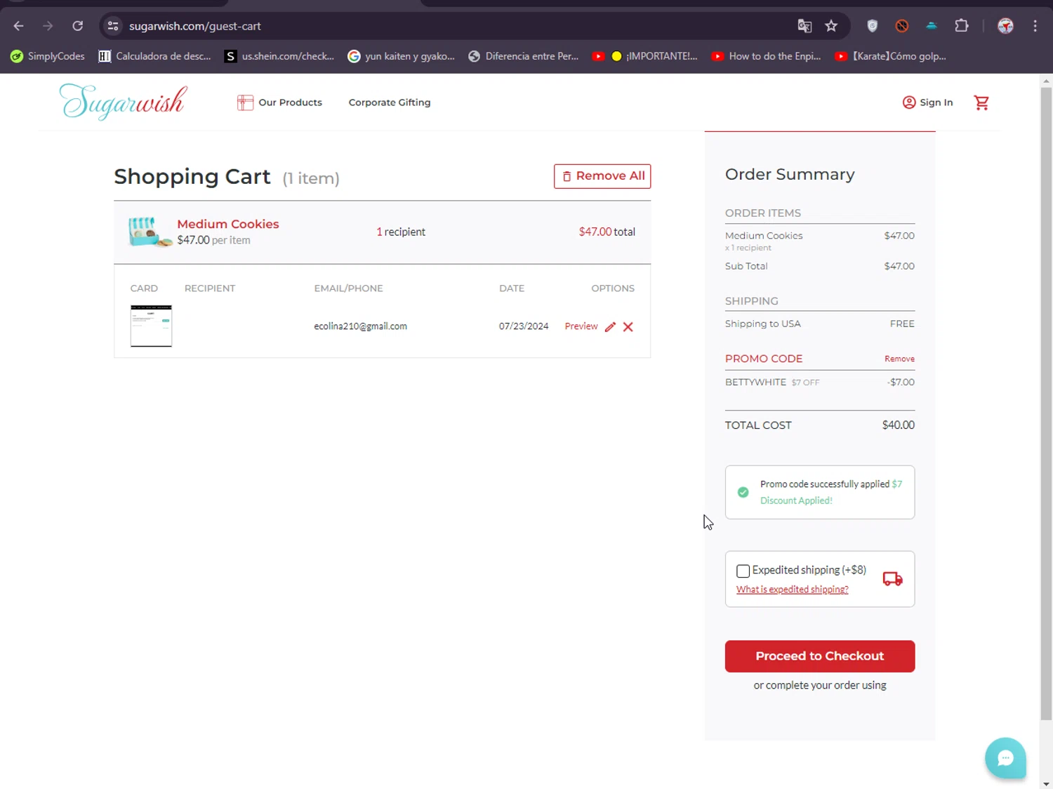 Sugarwish Promo Codes 7 Off October 2024