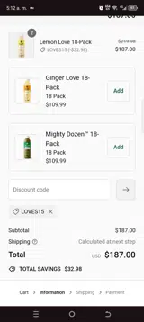 Loves15 coupon verification screenshot