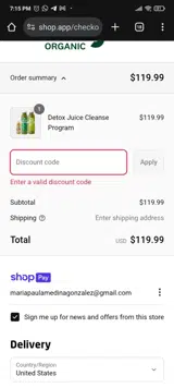 SUJAEVENT15 coupon verification screenshot