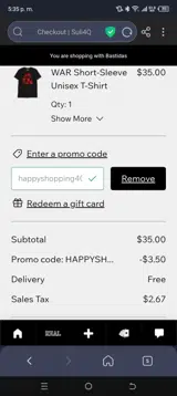 happyshopping40 coupon verification screenshot