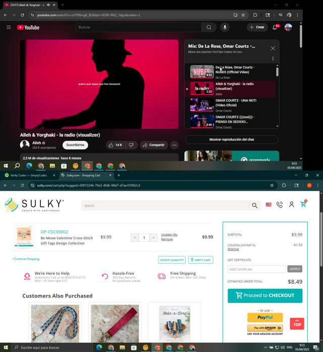 Sulky checkout page showing Sulky coupon code box | Screenshot taken by SimplyCodes community member on Sep 5, 2025