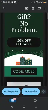 Mc20 coupon verification screenshot