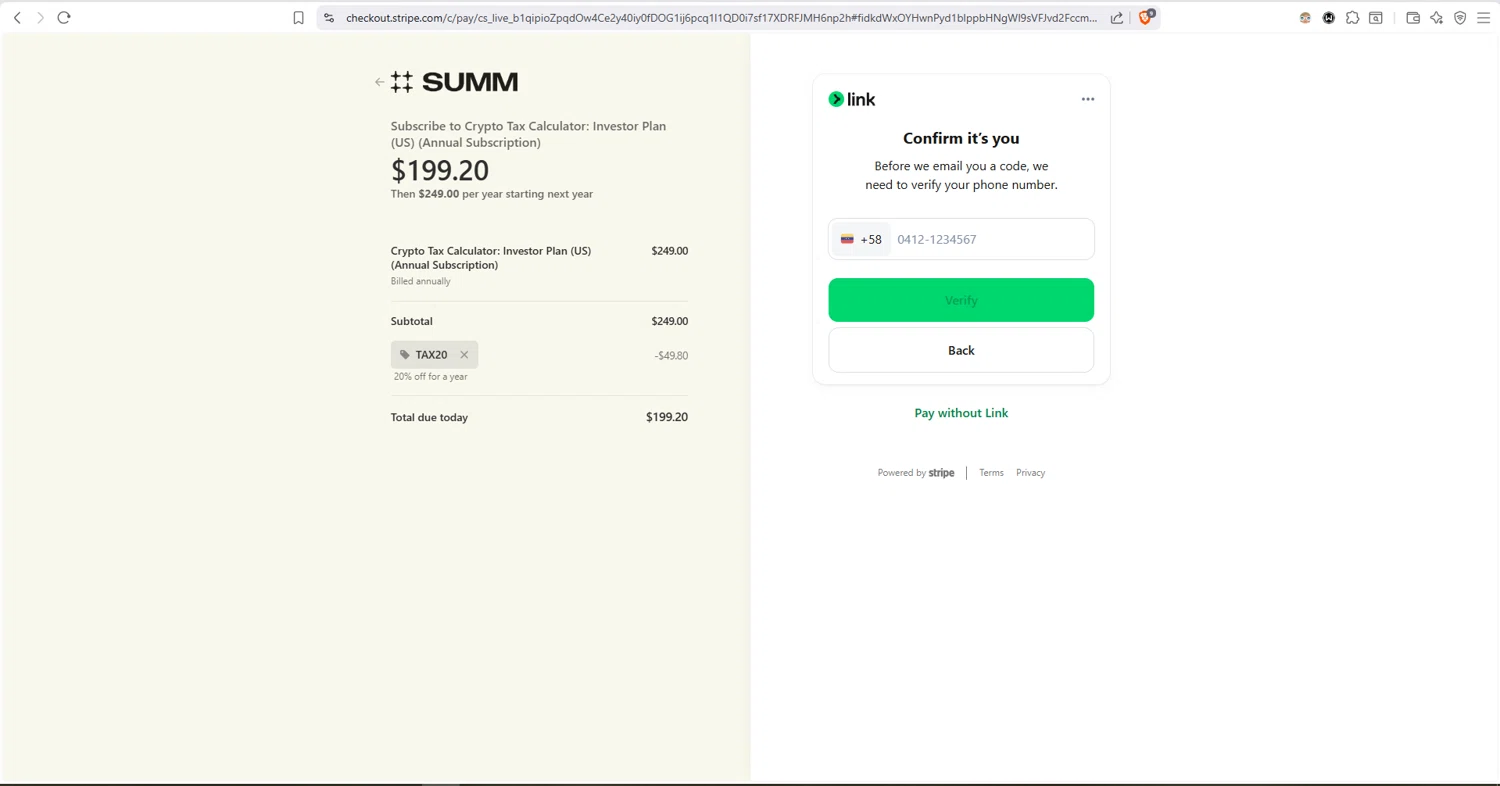 Summ checkout page showing Summ promo code box | Screenshot taken by SimplyCodes community member on Jan 30, 2026