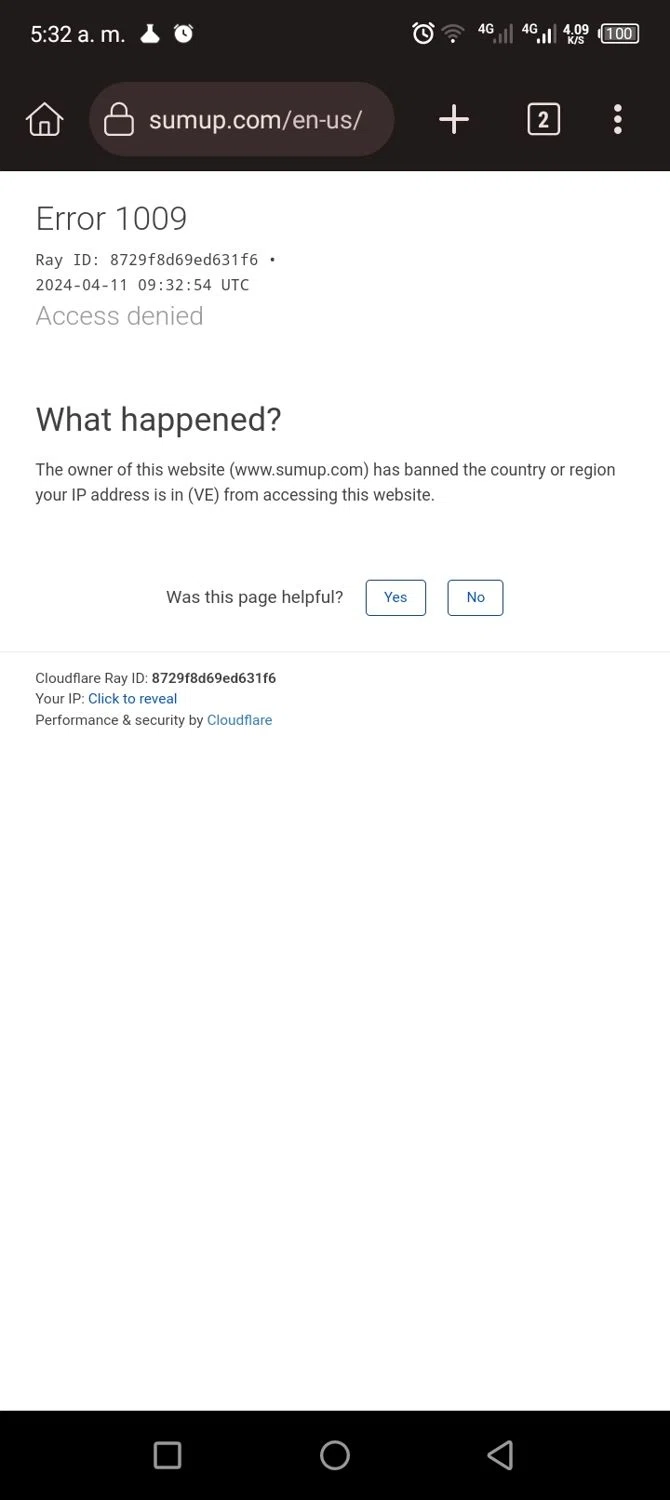 SumUp checkout page showing SumUp discount code box | Screenshot taken by SimplyCodes community member on Apr 11, 2024