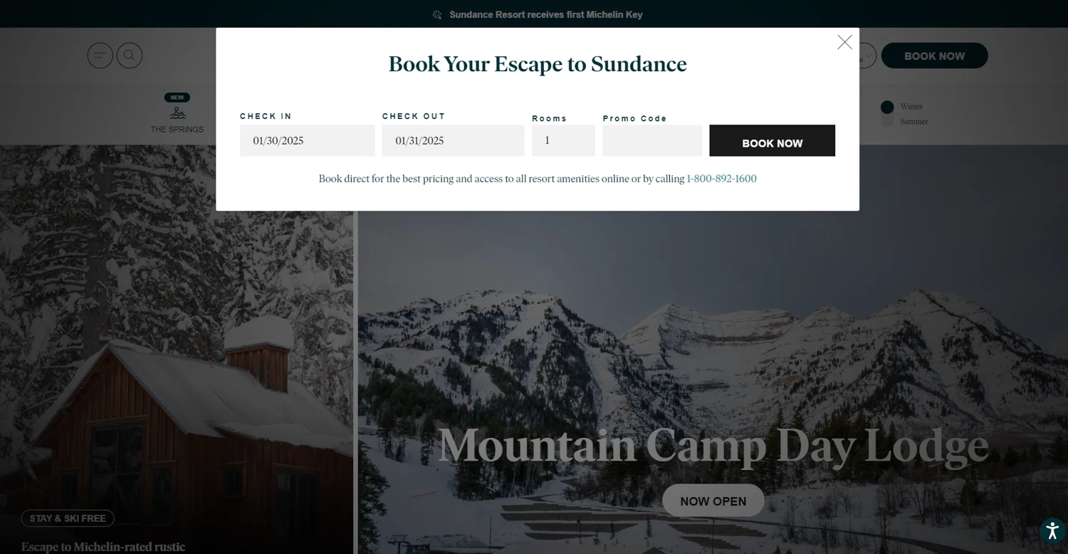 Sundance Mountain Resort checkout page showing Sundance Mountain Resort promo code box | Screenshot taken by SimplyCodes community member on Jan 23, 2025