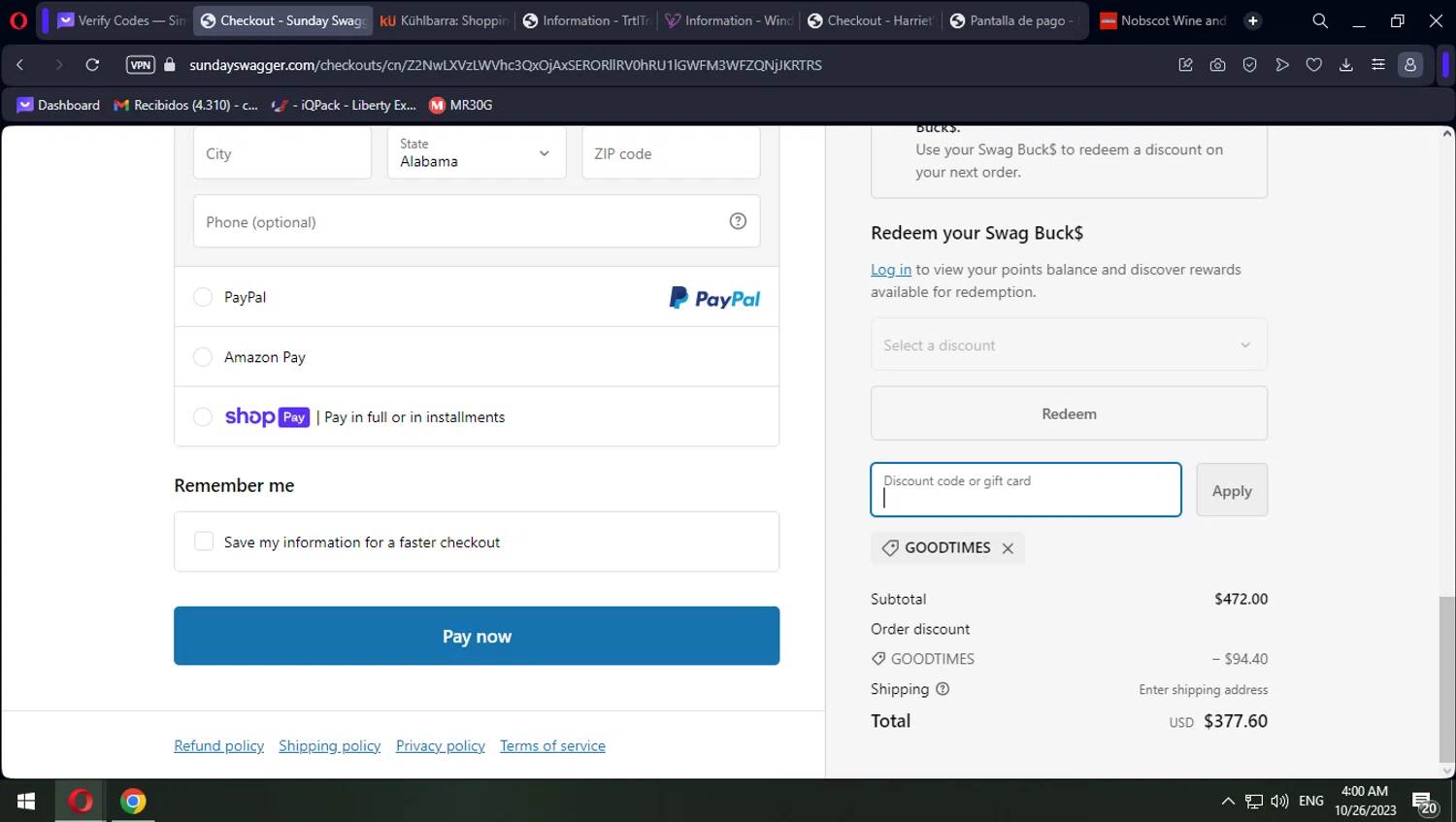 Sunday Swagger Discount Codes 20 Off October 2024