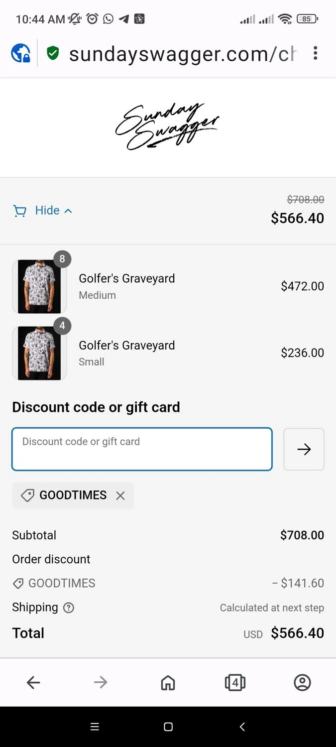 Sunday Swagger Discount Codes 20 Off October 2024