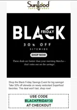 BLACKFRIDAY30 coupon verification screenshot