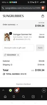 Season20 coupon verification screenshot