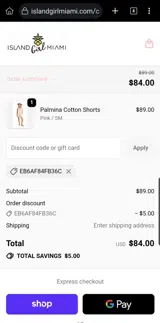 exclusivesavings coupon verification screenshot