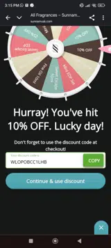 Sunnamusk coupon verification screenshot