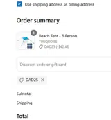 SUN NINJA coupon verification screenshot