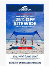 SUN NINJA coupon verification screenshot