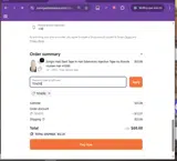 TENERE coupon verification screenshot