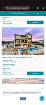 Sun Realty coupon verification screenshot