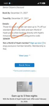 SENIOR coupon verification screenshot