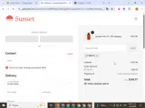 Sunset coupon verification screenshot
