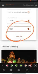 CYBER coupon verification screenshot