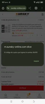 BUK90 coupon verification screenshot