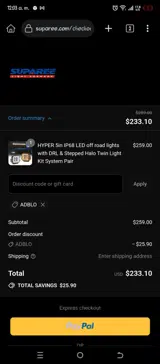 Adblo coupon verification screenshot