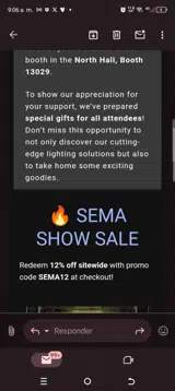 Sema12 coupon verification screenshot