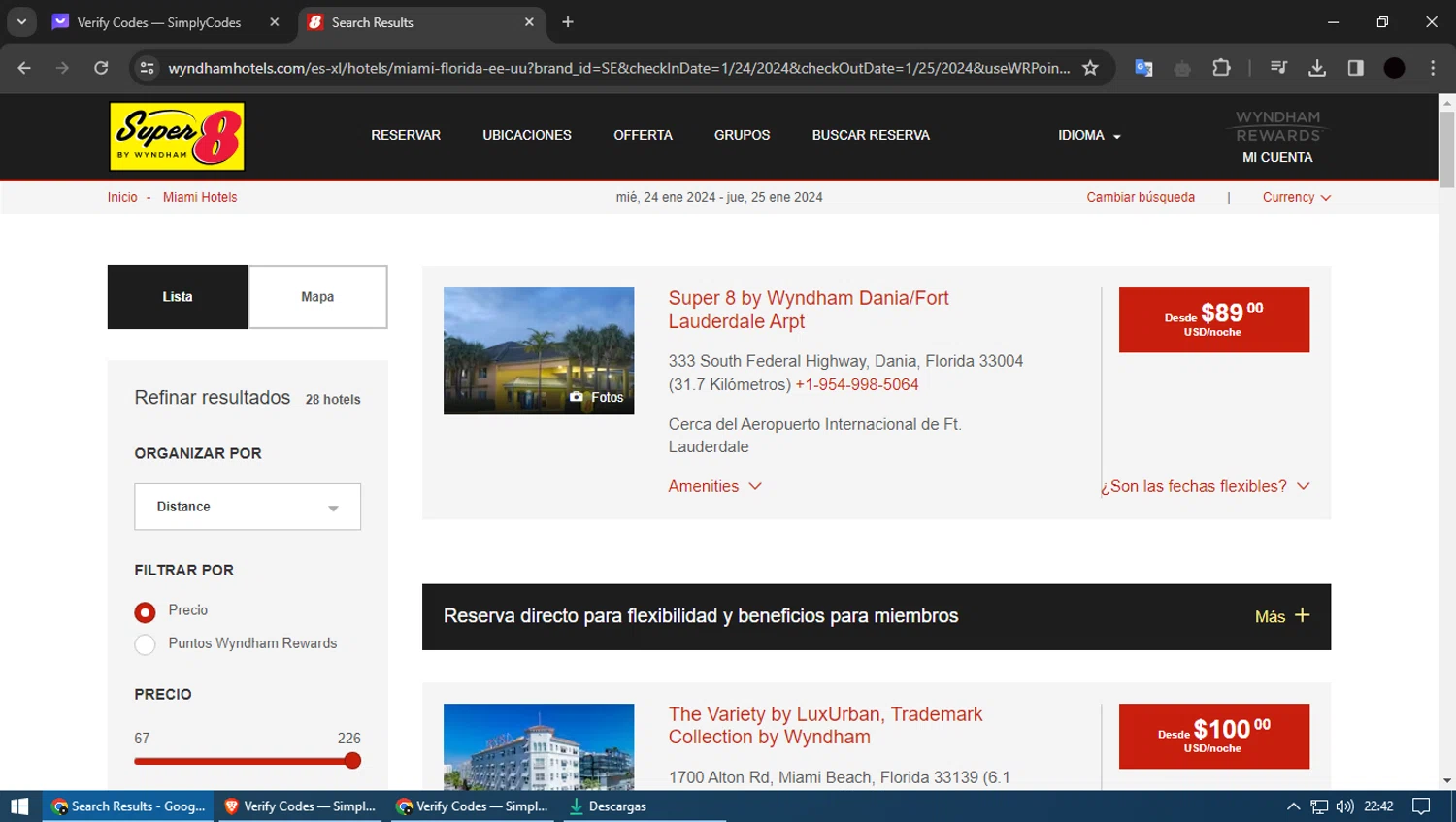 Super 8 checkout page showing Super 8 promo code box | Screenshot taken by SimplyCodes community member on Jan 24, 2024
