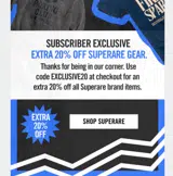 exclusive20 coupon verification screenshot