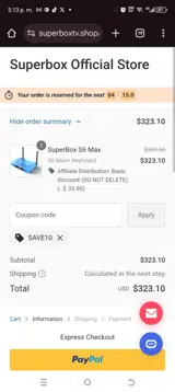 Save10 coupon verification screenshot