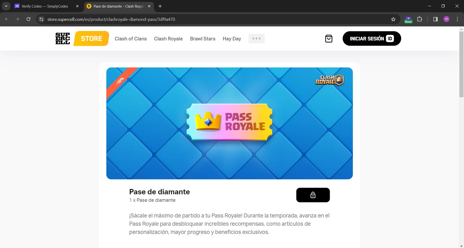 Supercell checkout page showing Supercell promo code box | Screenshot taken by SimplyCodes community member on Dec 24, 2023