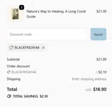 blackfriday44 coupon verification screenshot