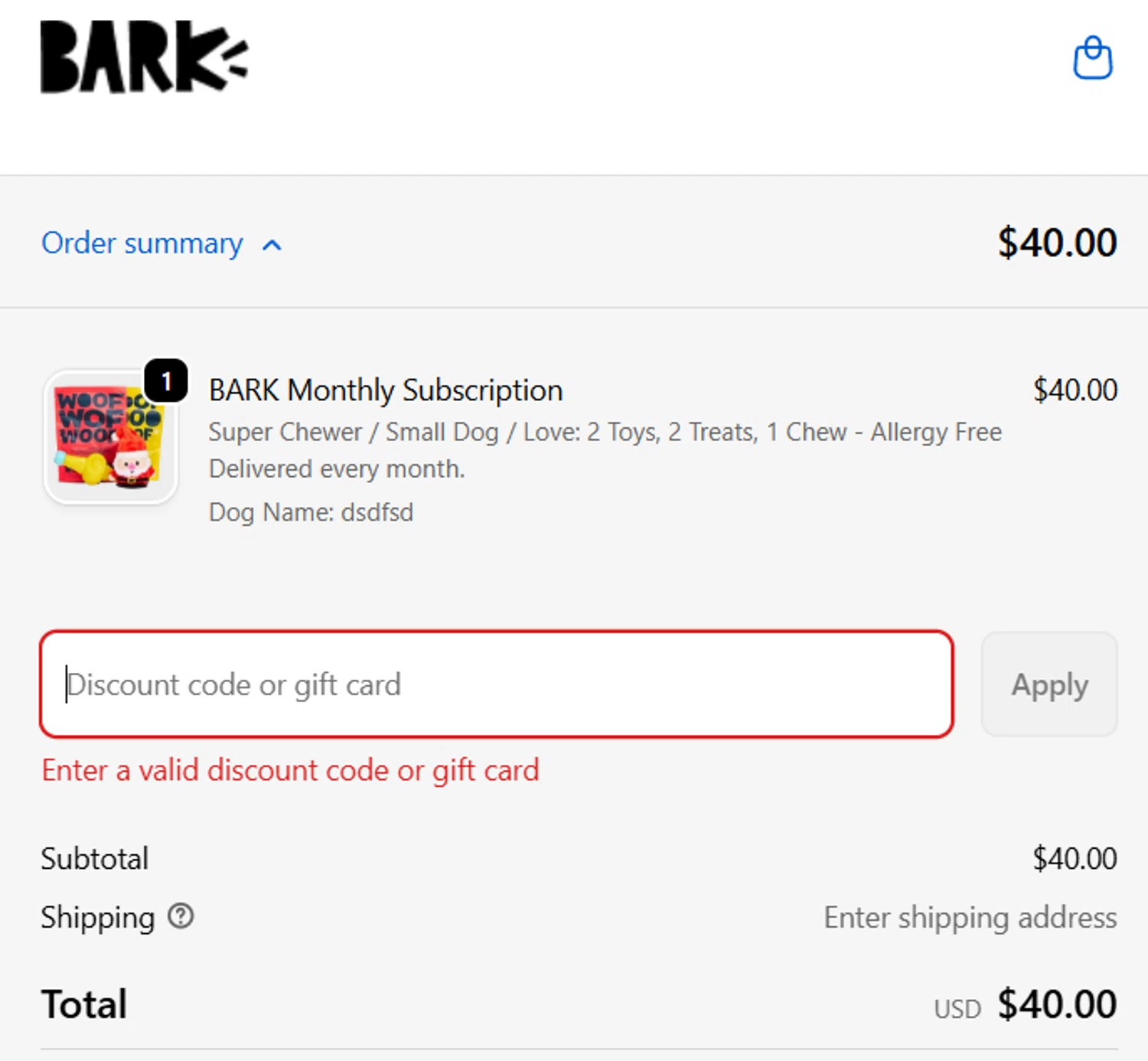 Super Chewer discount code screenshot showing code 30DEMANDIO applied at Super Chewer checkout page. Uploaded by SimplyCodes community member CleverLynx5188 on Dec 14, 2025