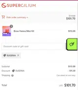 EUGENIA coupon verification screenshot