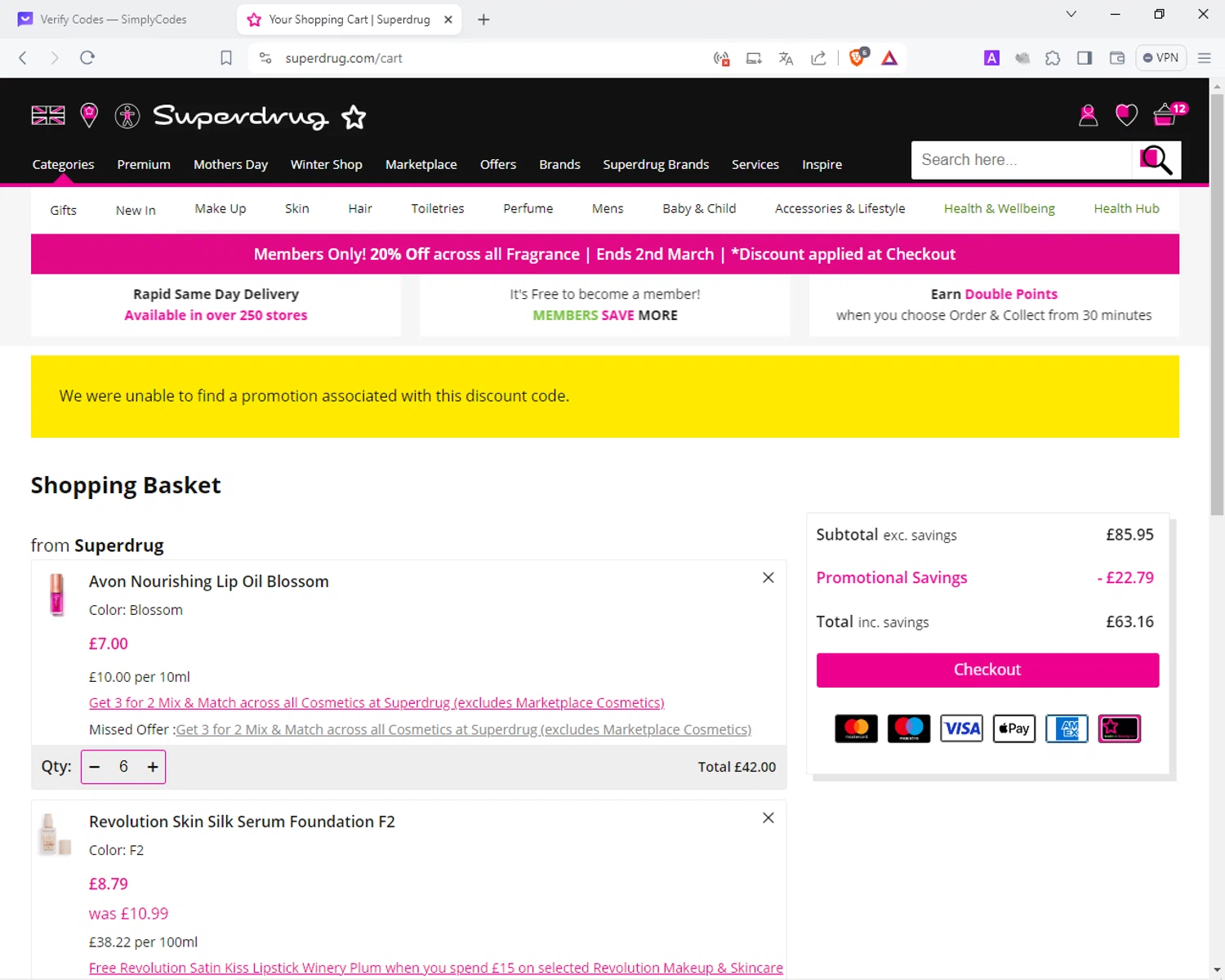 Superdrug Discount Codes 20 Off Promo Codes in August 2024 SimplyCodes