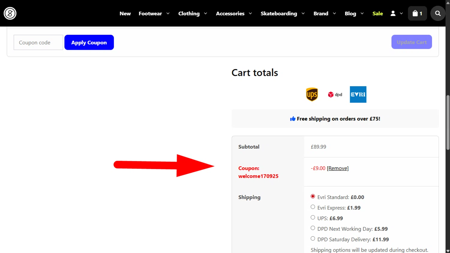Supereight promo code screenshot showing code WELCOME170925 applied at Supereight checkout page. Uploaded by SimplyCodes community member ______________ on Sep 29, 2025