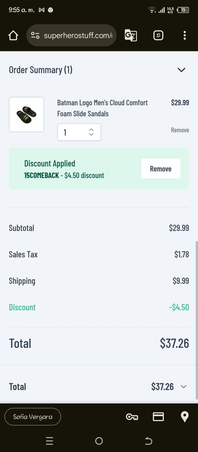 SuperHeroStuff checkout page showing SuperHeroStuff promo code box | Screenshot taken by SimplyCodes community member on Jun 13, 2025